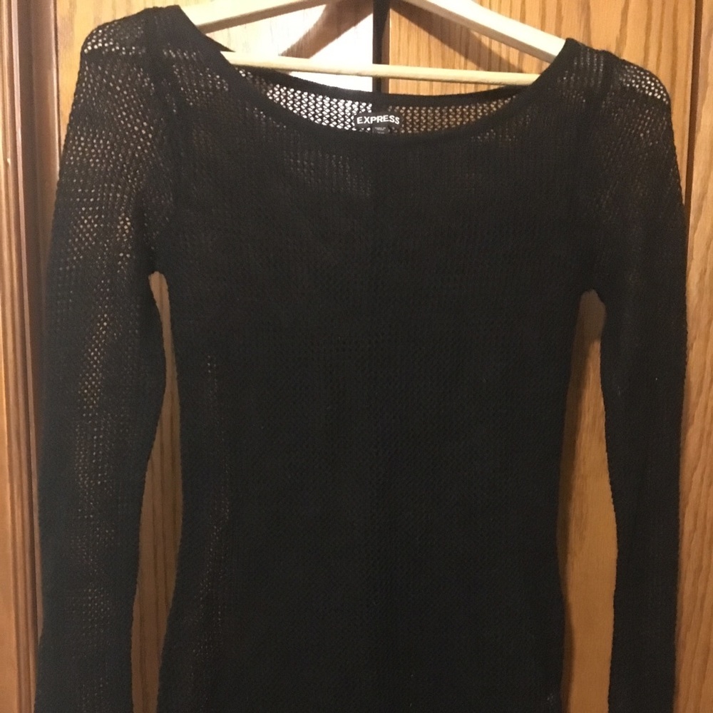 🆕 Express black mesh tunic